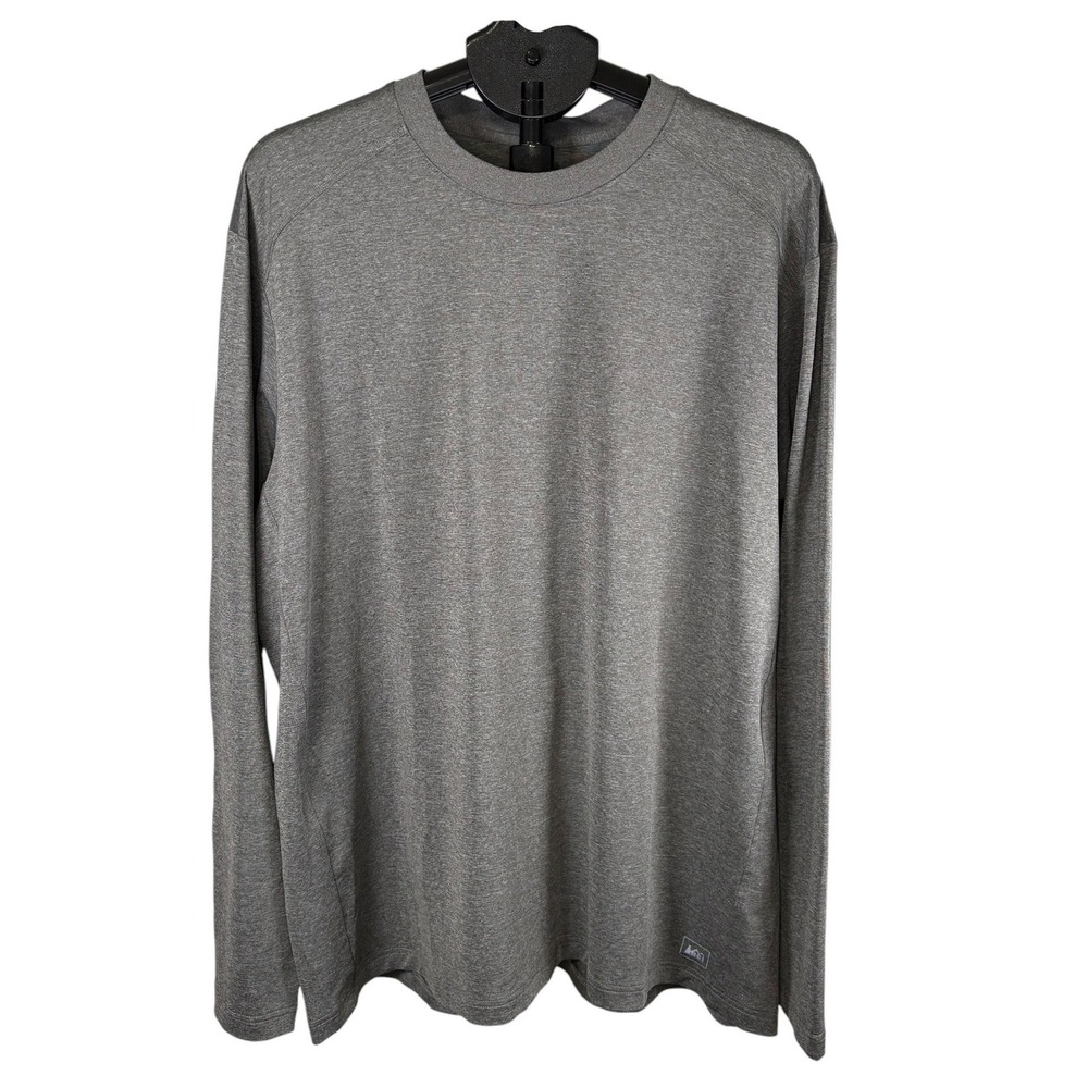 REI‎ Co-op Mens XXXL Gray Heathered Performance Long Sleeve Shirt